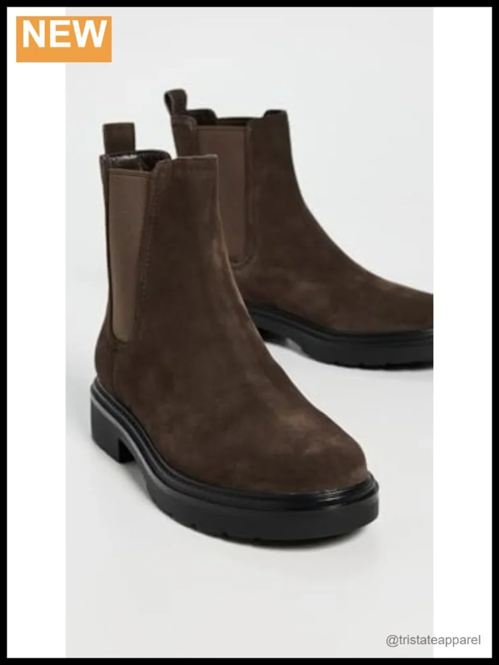 Vince Suede Chelsea Boots Ankle Booties Rubber Sole